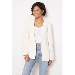 Evereve Ivory Frankie Hooded Blazer Size L
